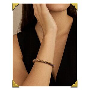 HTF 1971 Grosse for Christian Dior Gold Rope Bangle – Signed Designer Bracelet –